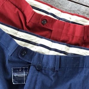 2 Pairs Burberry Corduroy Plant Front NOT WORN